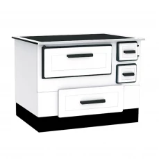 Štednjak Alfa Plam 55, sa izlazom za dim lijevo, bijeli