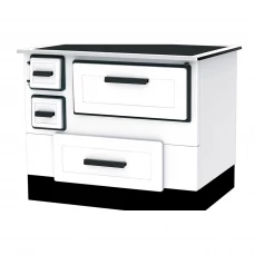 Štednjak Alfa Plam 55, sa izlazom za dim desno, bijeli