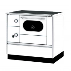 Štednjak Alfa Plam 90H Favorit, bijeli sa izlazom za dim na lijevoj strani