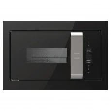 Prednja strana ugradbene mikrotalasne pećnice Gorenje, crna