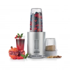 Blender Gorenje, sivi sa voćem u unutrašnjosti