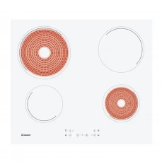 Ugradbena staklokeramička ploča bijele boje.