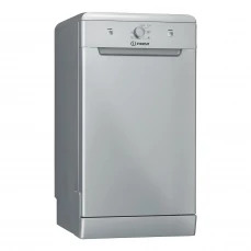 Samostojeća mašina za pranje posuđa sive boje, širine: 45cm.