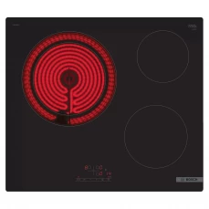 Ugradbena staklokeramička ploča sa tri grejne površine.