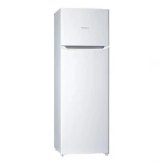 Prednja strana samostojećeg frižidera sa zamrzivačem Tesla, bijeli, dvoja vrata